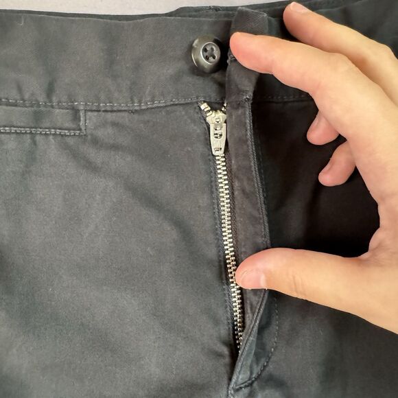 Gap Short women 6 tall khaki flat front cotton blend black - Picture 3 of 14